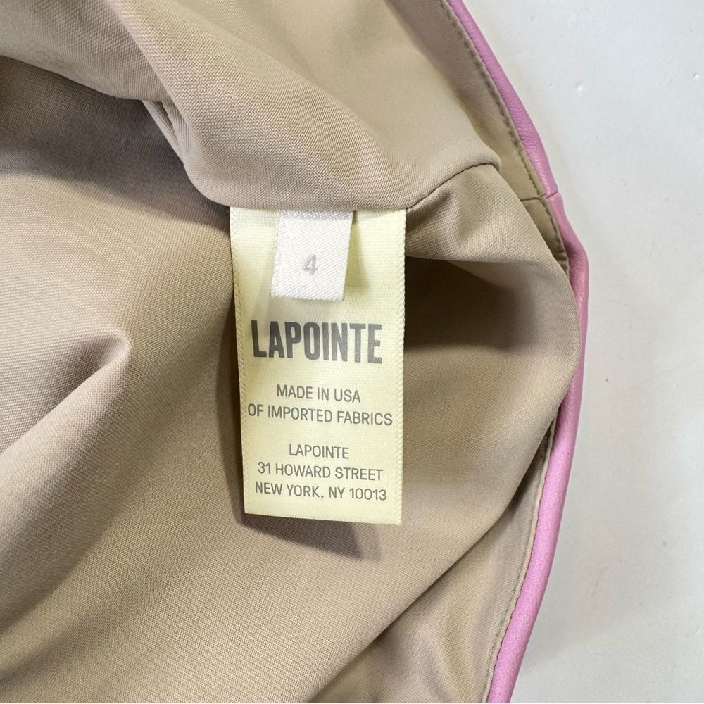 Lapointe Revolve Top Skirt SET Faux Leather Blossom Pink Size 4 - Picture 13 of 15